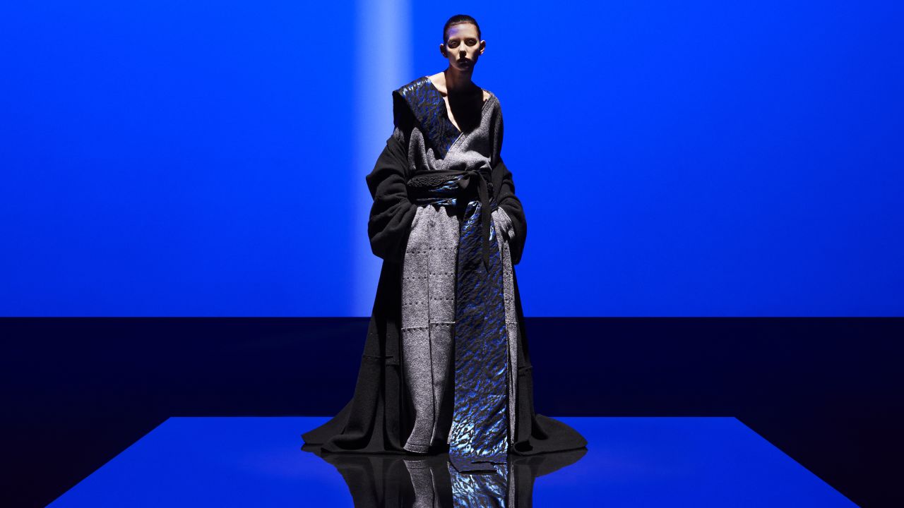 In 2021, fashion designer Yuima Nakazato showcased a collection at Paris Fashion Week Haute Couture that featured a blue, shiny textile made from Brewed Protein fibers and silk.