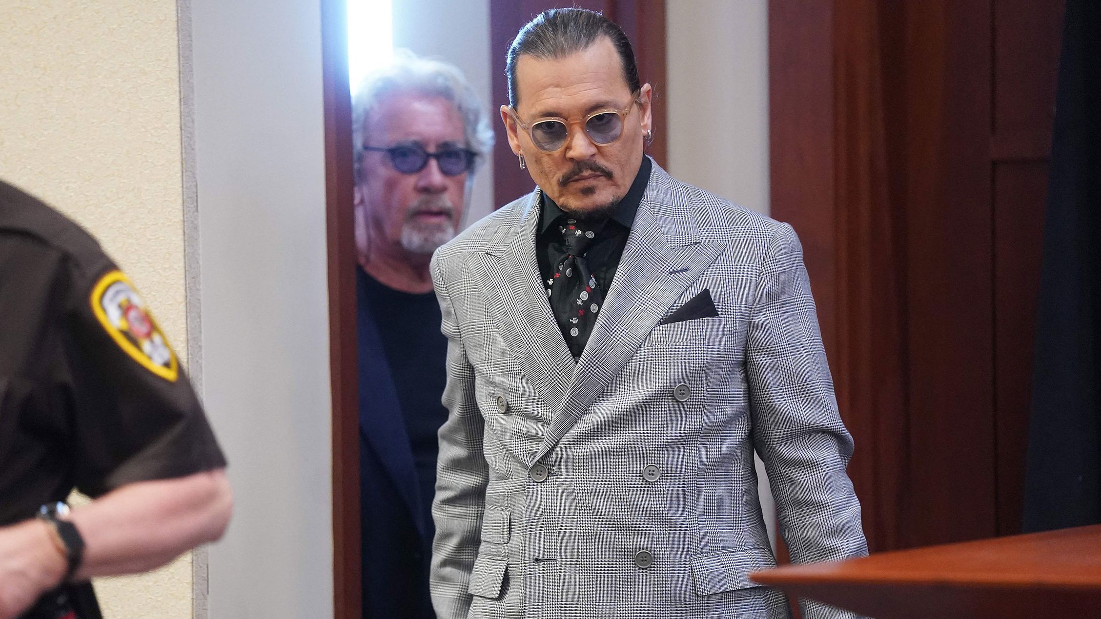 Attorneys for Johnny Depp, seen here at the Fairfax County Circuit Court in Fairfax, Virginia, on May 19, 2022, have fired back against Amber Heard's motions for mistrial. 