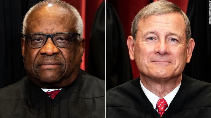 Analysis: Clarence Thomas calls out John Roberts as Supreme Court edges closer to overturning Roe v. Wade