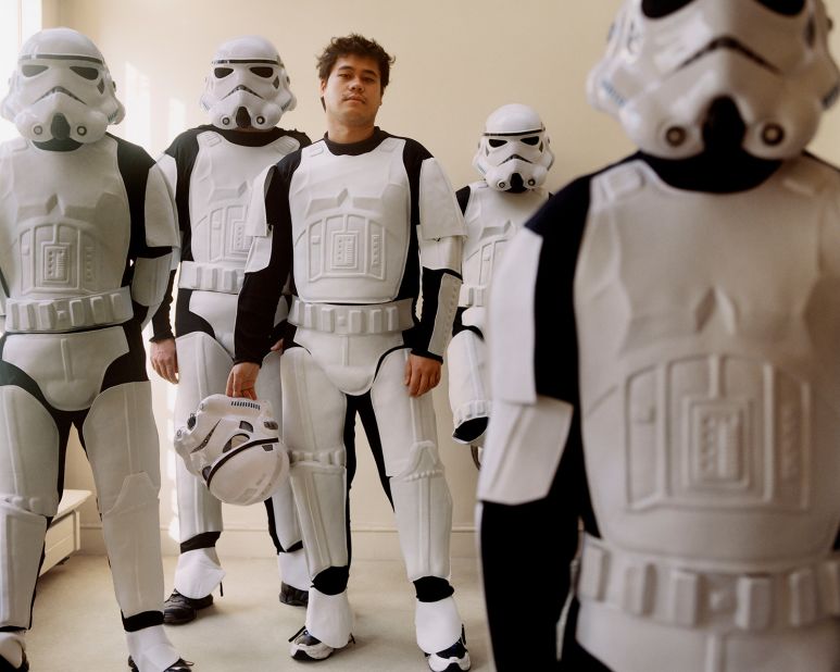 Though Redding doesn't cosplay himself, he appears in the book dressed as a Stormtrooper (center).