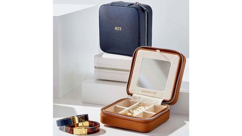 Mark & Graham Small Travel Jewelry Case, Foil Debossed