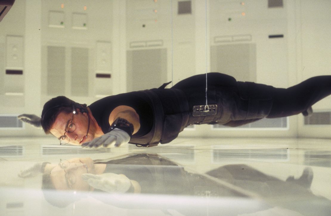 Tom Cruise as Ethan Hunt in a scene from the film 'Mission: Impossible', released in 1996. 