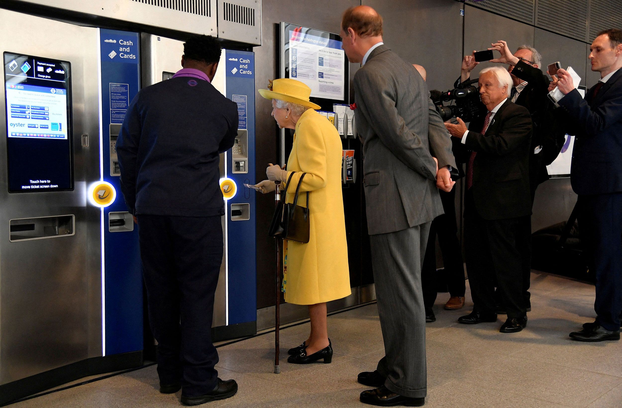 Queen Elizabeth II attends the opening ceremony of the Elizabeth line.