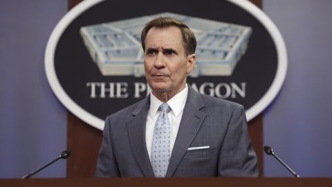 Pentagon Press Secretary John Kirby holds a press briefing at the Pentagon on May 19, 2022, in Arlington, Virginia. 