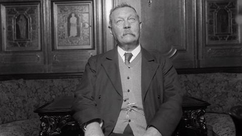 Sir Arthur Conan Doyle is seen in this 1922 photo.  (AP Photo)