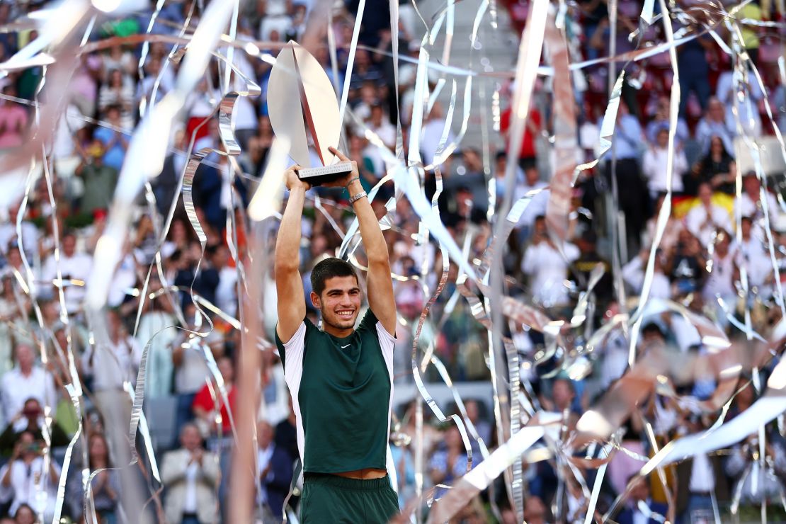 Alcaraz won the Madrid Open earlier this month.