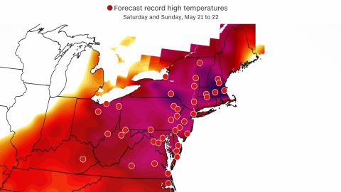 weather record high temps northeast weekend