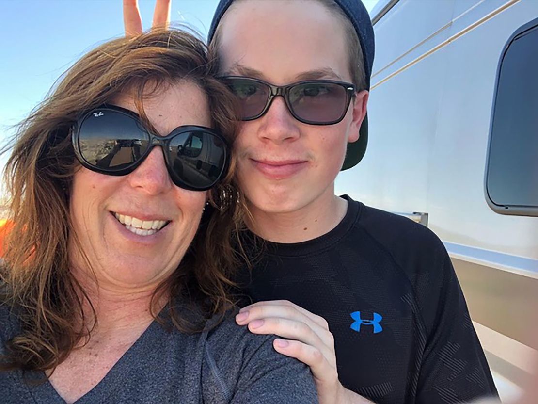 Ryan Last and his mother, Pauline Stuart. 