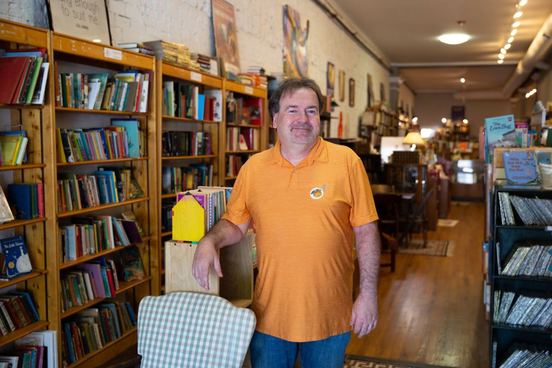 Kenneth Studdard, 56, seen in his book store, says Strahan would represent "the people as we are." 
