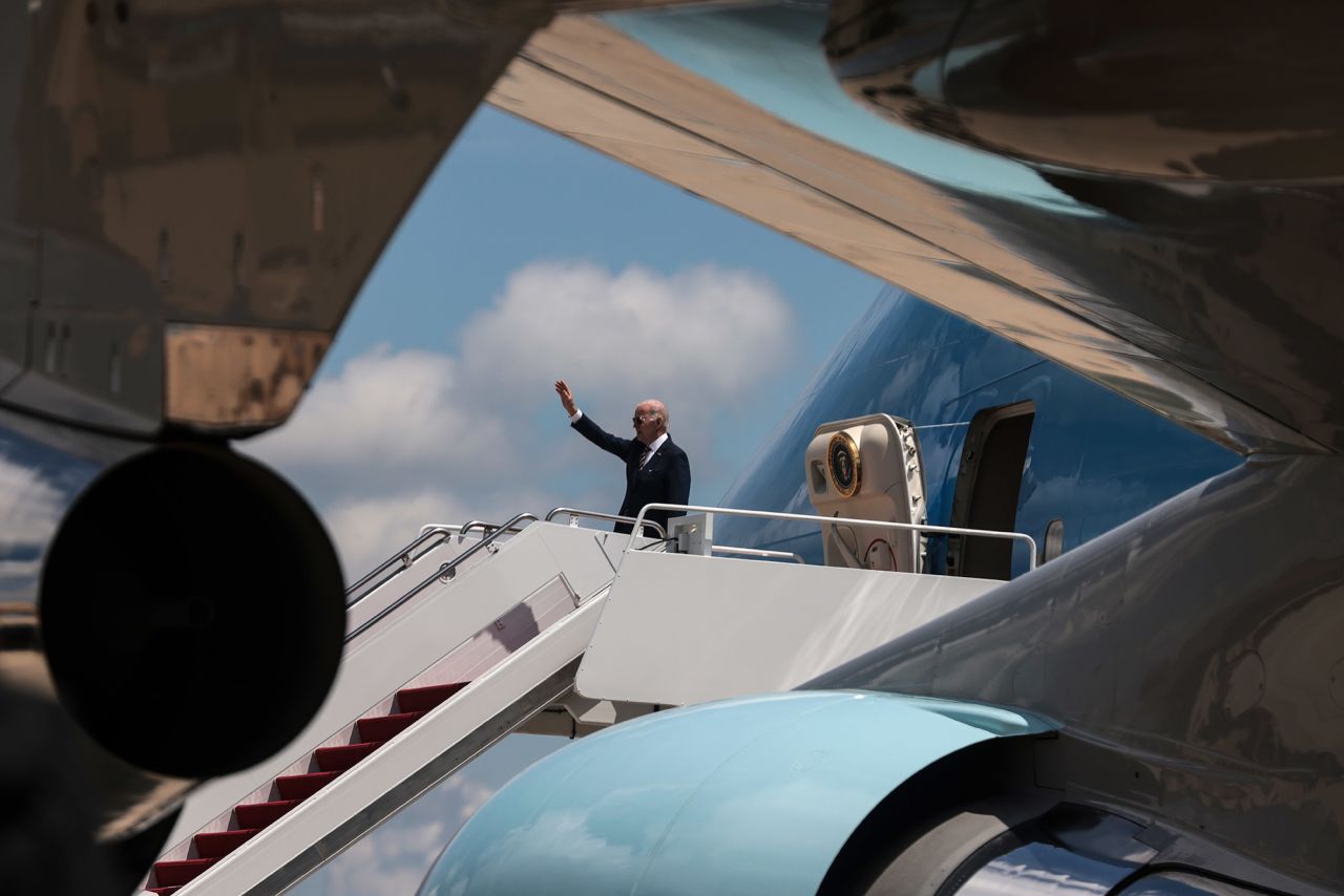 Biden boards Air Force One before departing for Asia on Thursday, May 19.