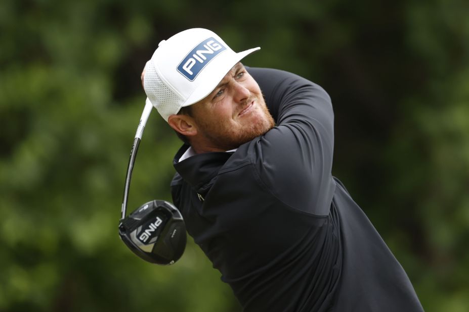 Mito Pereira tees off from the 12th tee during the third round.