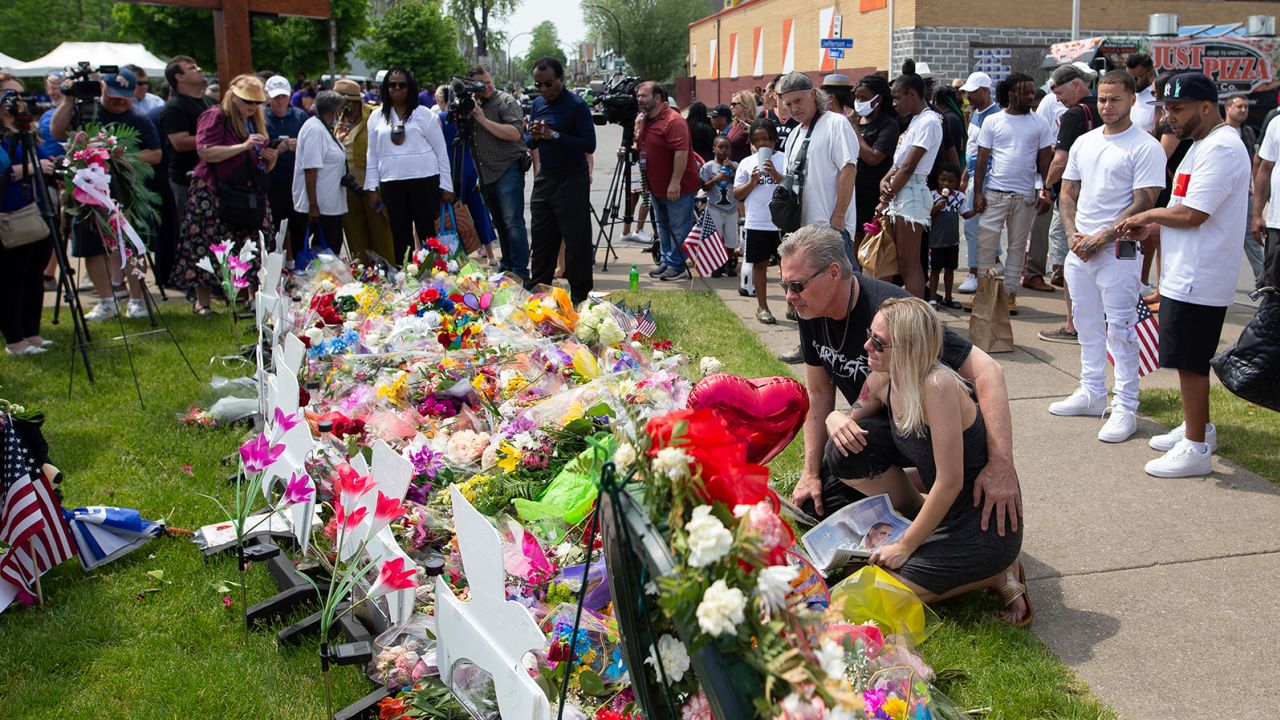 A memorial for the victims of the Buffalo supermarket shooting, on May 21, 2022.