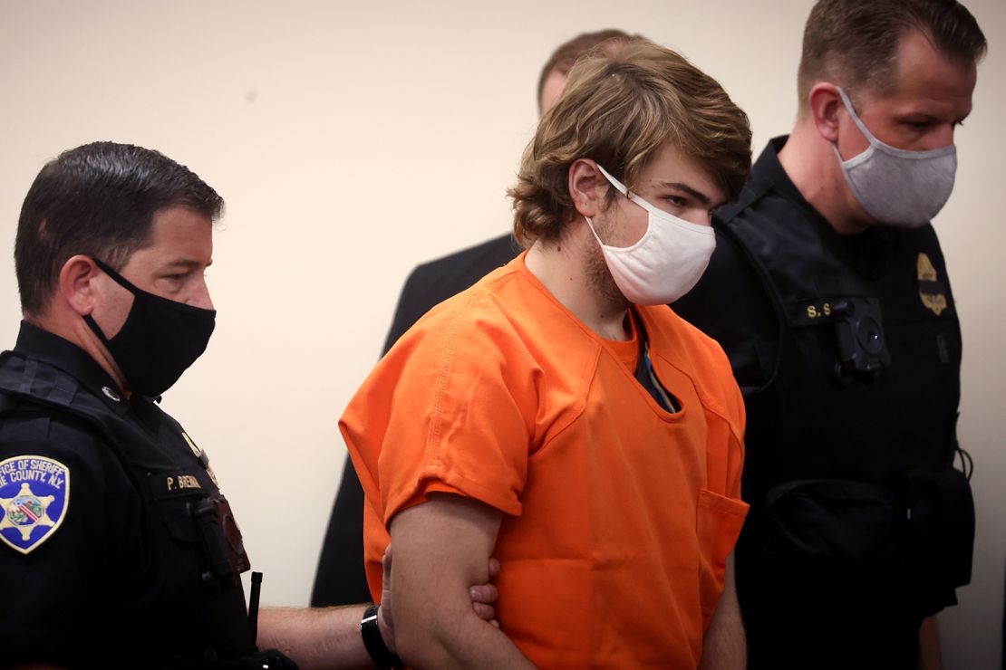 Payton Gendron, seen here on May 19 in court, pleaded guilty on November 28 to charges of terrorism as a hate crime and murder.