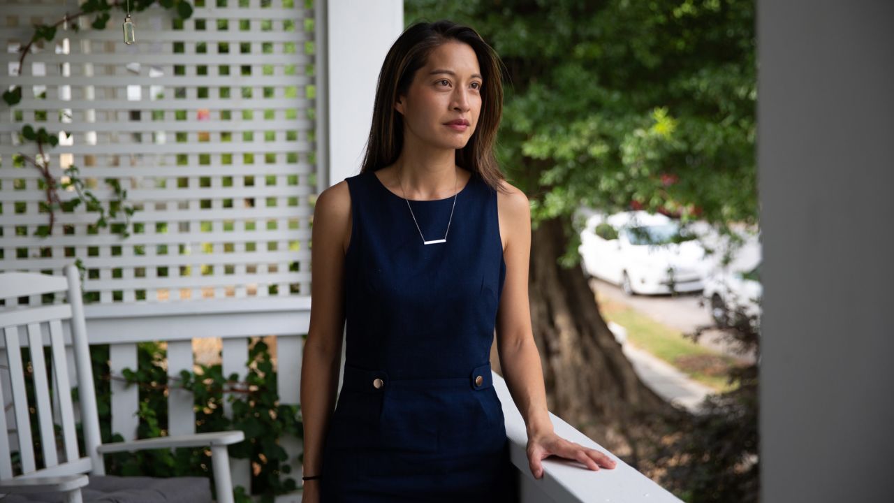 Nguyen poses for a portrait.