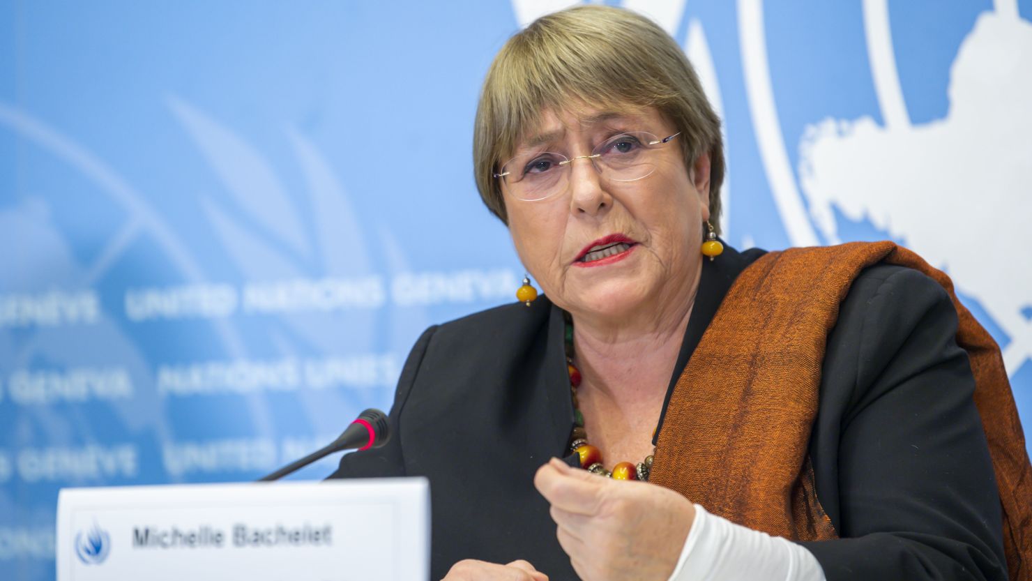 UN High Commissioner for Human Rights Michelle Bachelet in Geneva, Switzerland, on November 3, 2021.