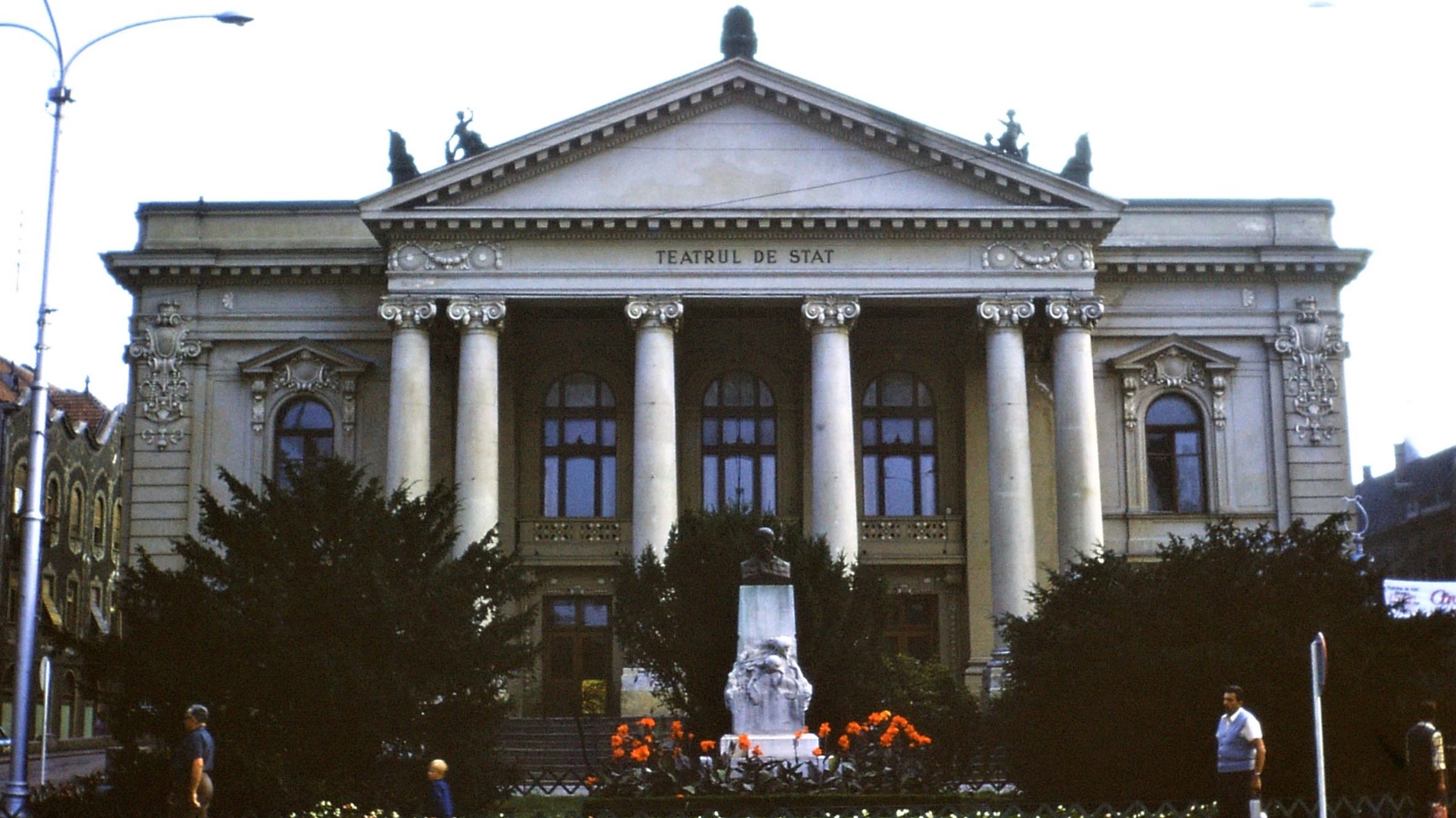 <strong>Camera in hand:</strong> Here's a photo of the state theater of Oradea, Romania. Thomas took all his photos with a Hanimex Compact R camera.