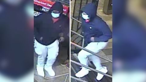 The New York City Police Department released two photos Monday of a suspect who they say fatally shot a 48-year-old man on the subway Sunday.