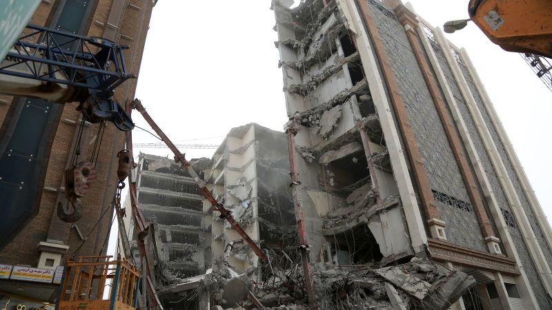 Abadan, Iran collapses: At least five killed after a building collapsed leaving 80 people trapped