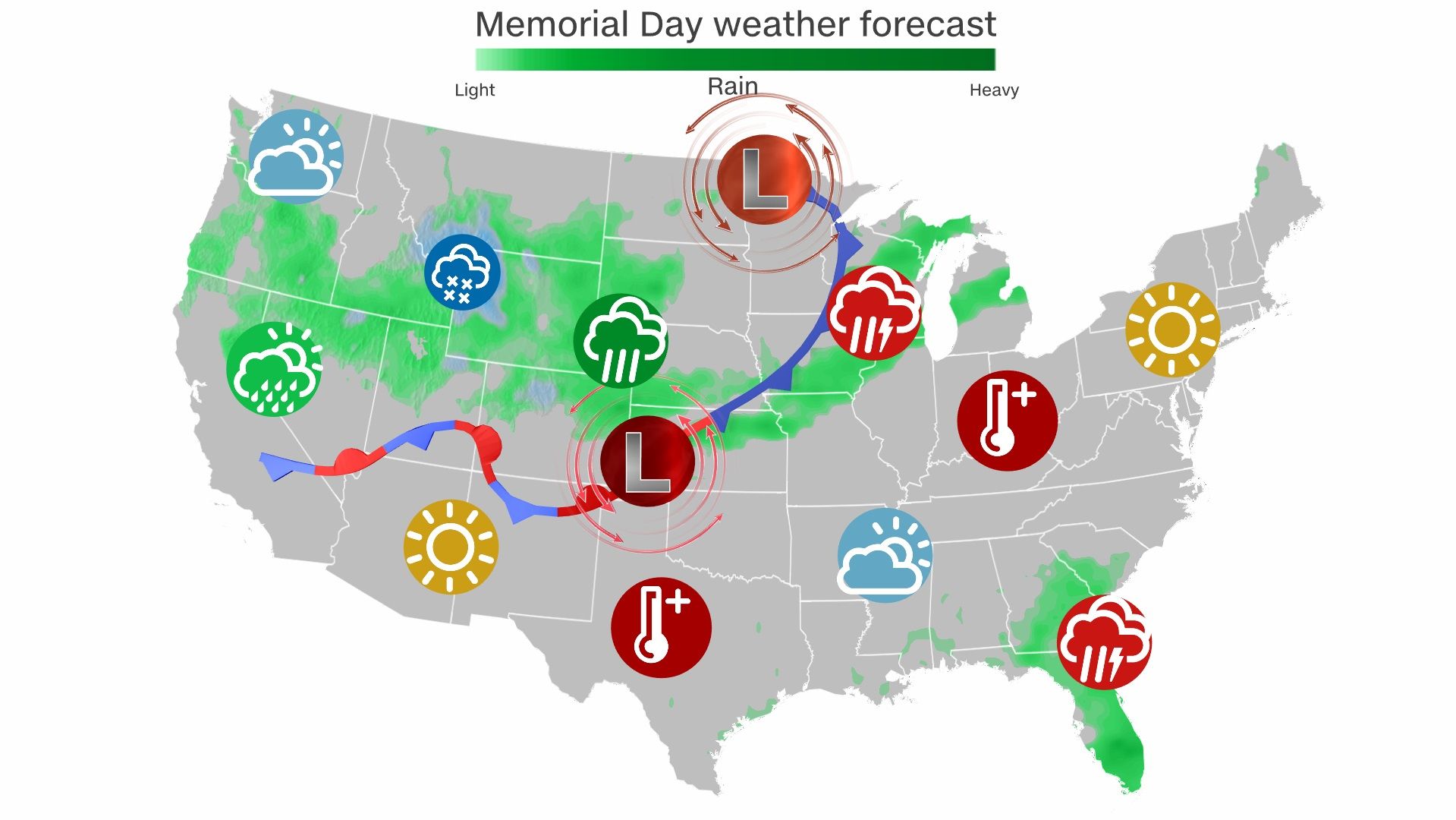 Memorial Day weekend calls for triple digit temperatures and storms for