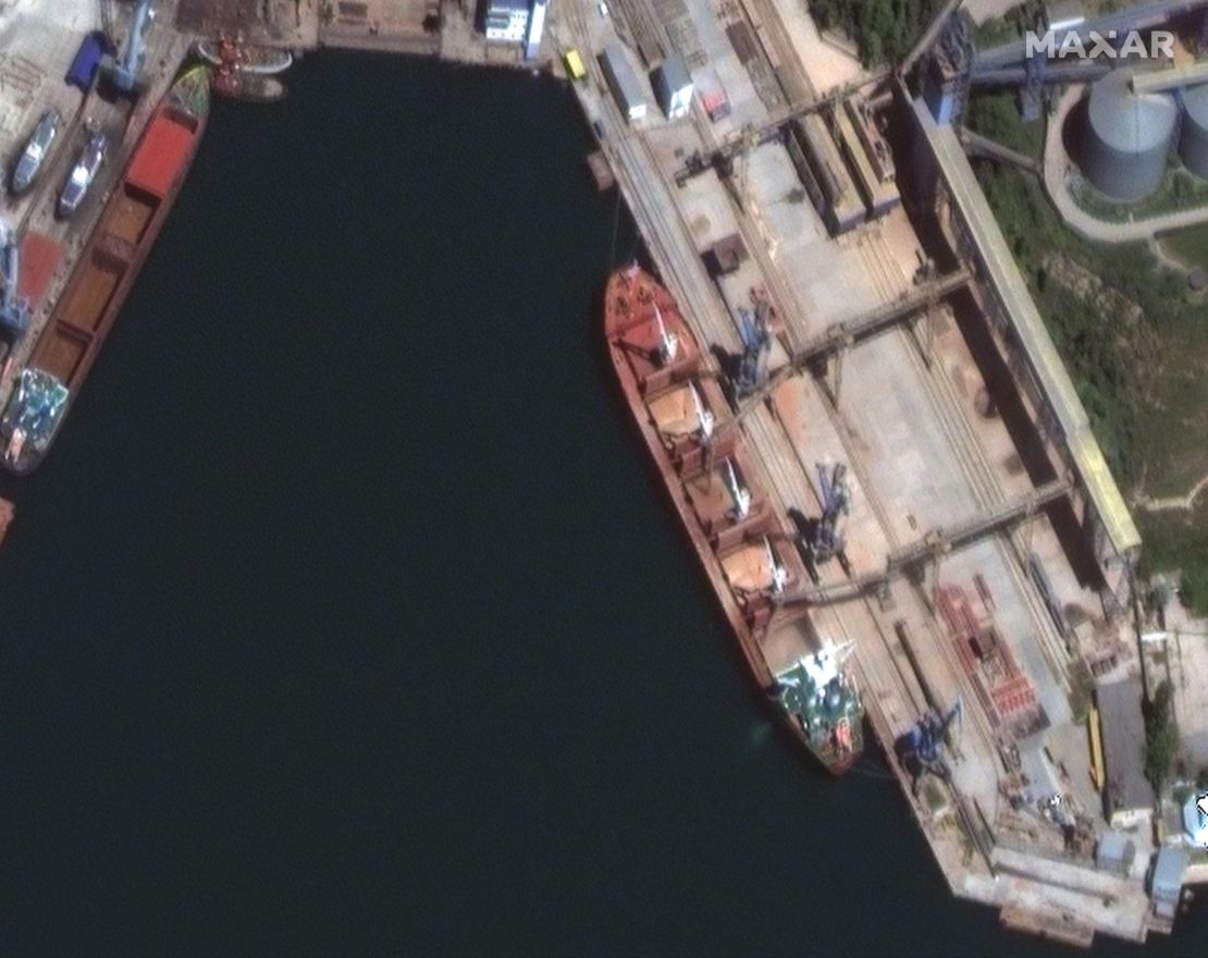 The Russian bulk carrier ships have capacities of 30,000 metric tons of grain 
