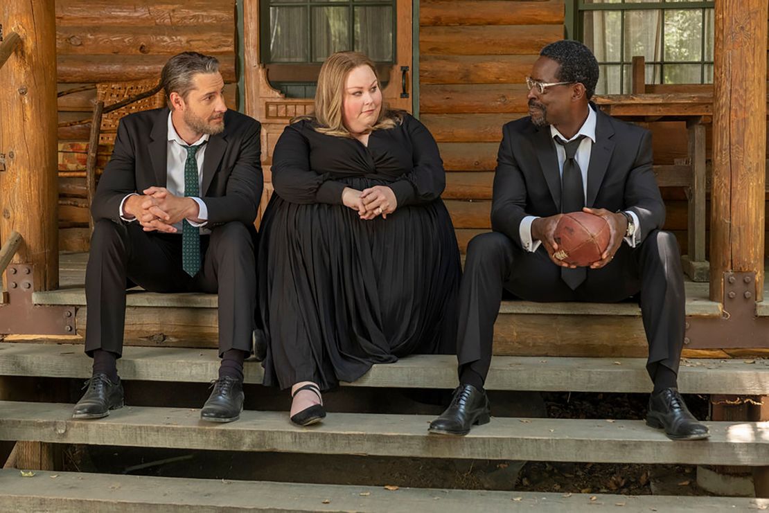 (From left) Justin Hartley as Kevin, Chrissy Metz as Kate and Sterling K. Brown as Randall star in "This Is Us."