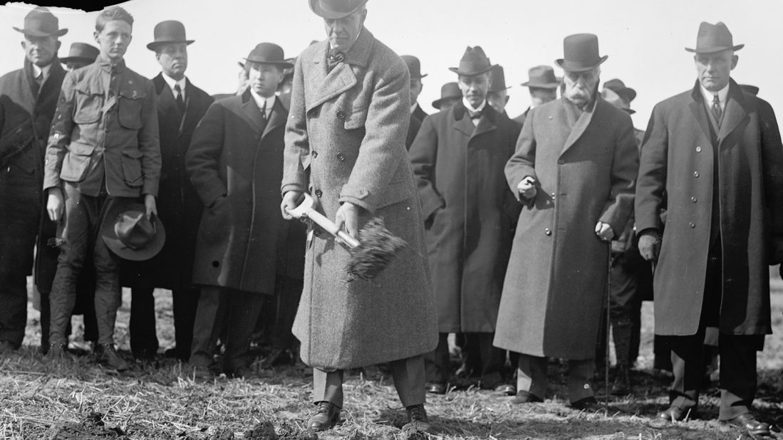 <strong>Groundbreaking:</strong> The ceremony was held in 1914, the same year that World War I started. Critics of the project did not like the location, which was derided as a swamp.
