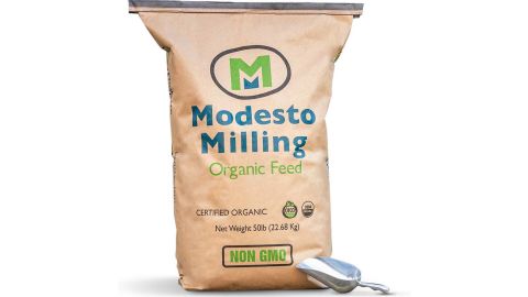 Modesto Milling Organic, No Corn No Soy Chick Starter & Grower Crumbles Poultry Feed, 50 lbs.