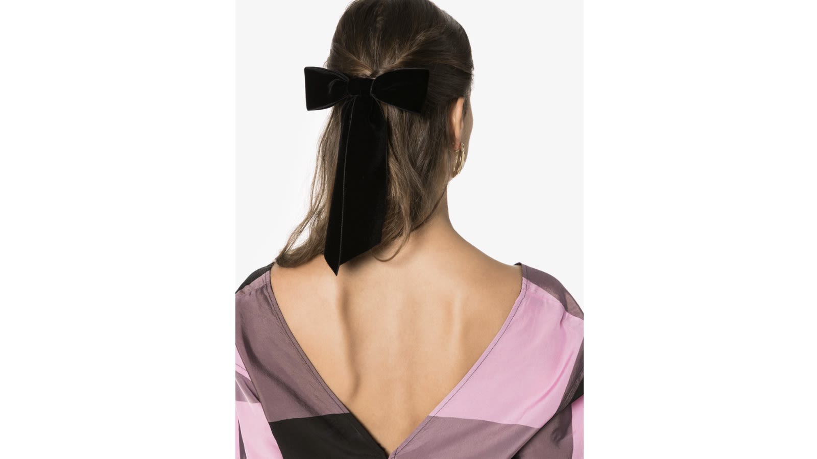 Jennifer BEHR - Wide Bow Hair Clip - Women - Velvet - One Size - Black