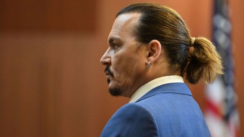 Johnny Depp no tribunal na terça-feira.
