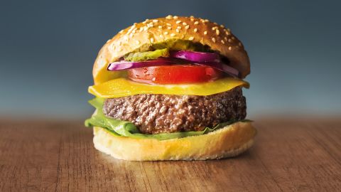 A cultivated beef burger comes from Mosa Meat, a food technology company based in the Netherlands.