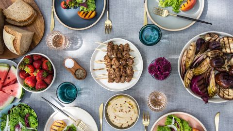 Cultivated meat from Upside Foods also can be used to make kebabs.