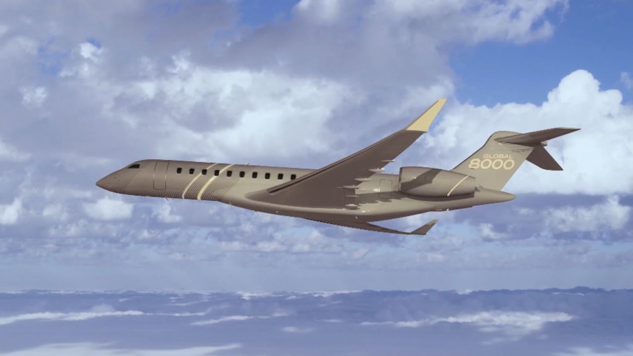 The in-development Global 8000 will have capacity for up to 19 passengers. 