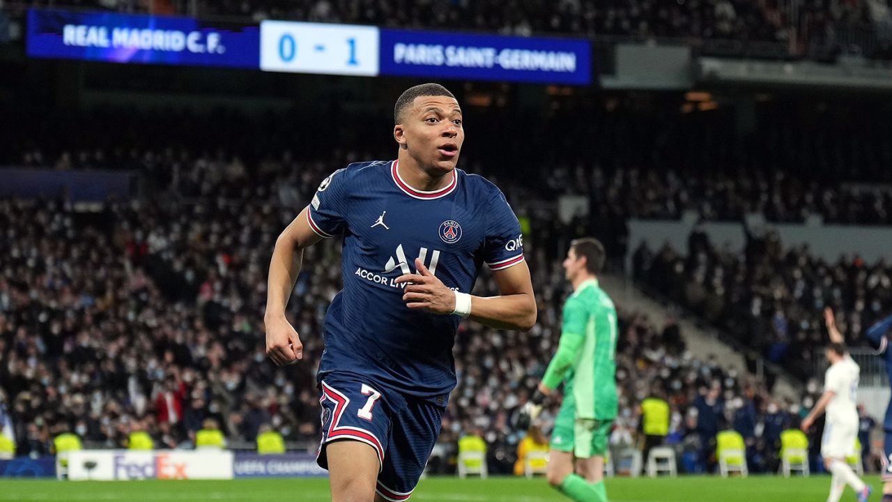 Mbappé scored a goal at the Bernabéu Stadium in PSG's 3-2 aggregate defeat to Real Madrid in the Champions League quarterfinal this year.