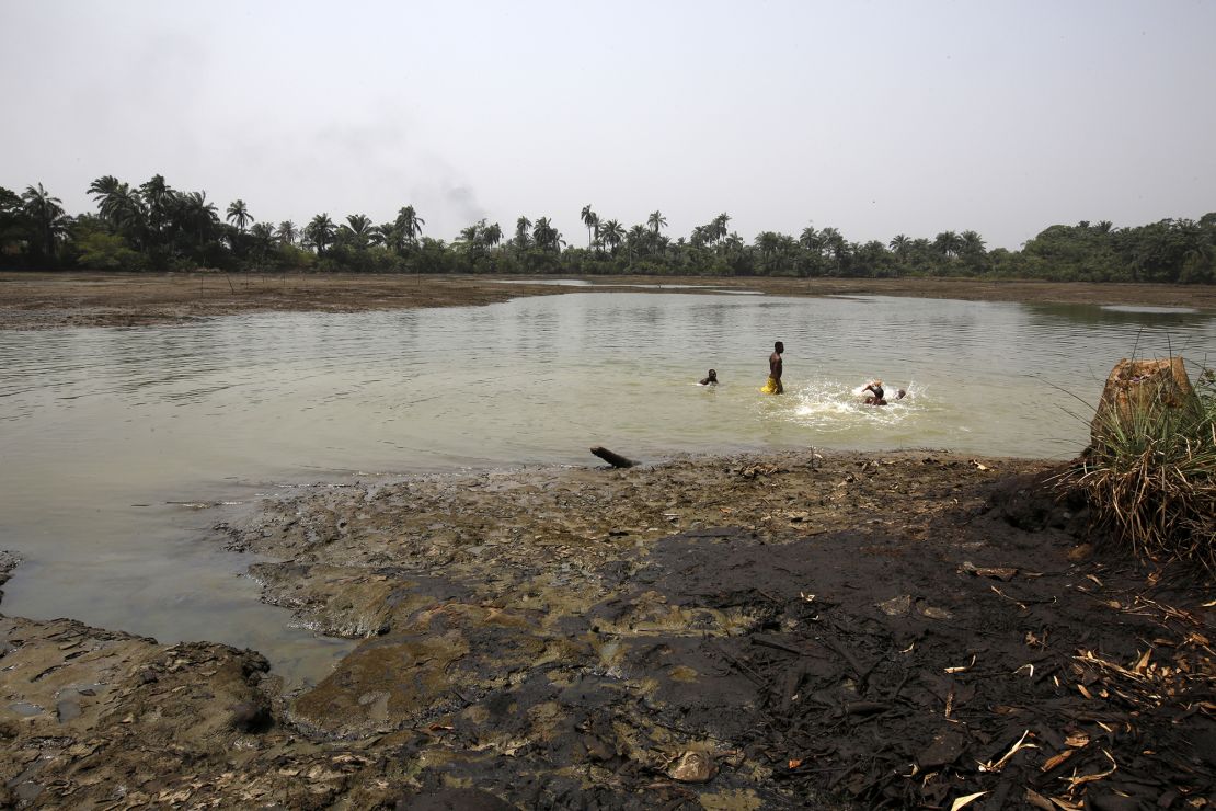 Oil Pollution in Goi, in Ogoniland, Niger Delta area of Nigeria, 2020. Photo: George Osodi