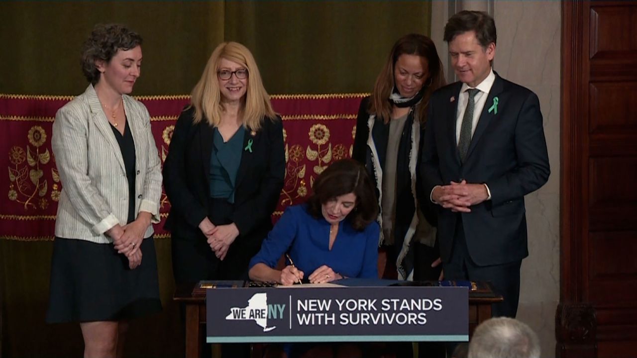 New York Gov. Kathy Hochul signed the Adult Survivors Act on May 24, 2022.