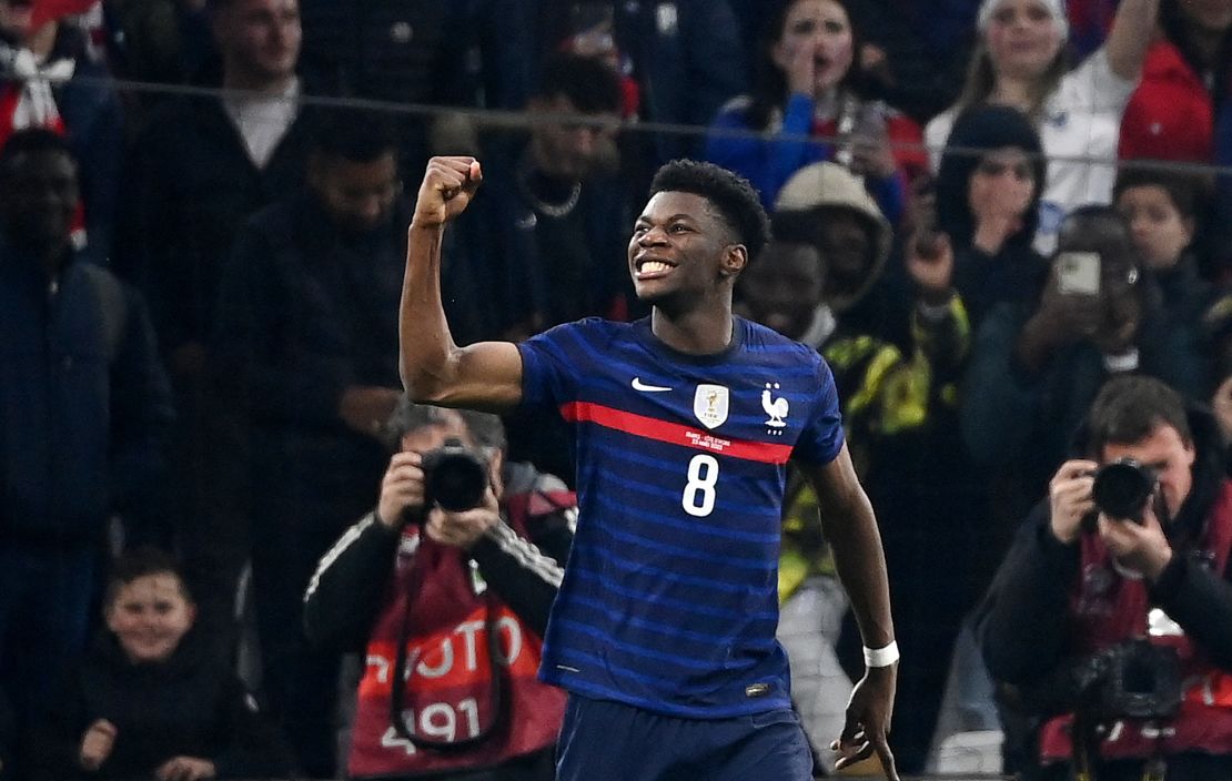 Tchouaméni scored his first goal for France earlier this year. 