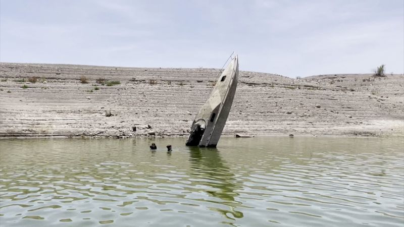 Lake Mead Satellite Images Show Dramatic Water Loss Since 2000 CNN   220524164446 Lake Mead Boat Resurfaces 