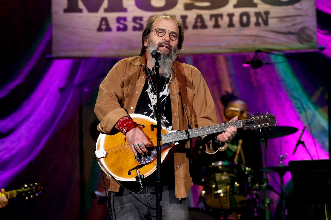 Steve Earle performs at the 20th Annual Americana Honors & Awards at Ryman Auditorium on September 22, 2021, in Nashville, Tennessee. 