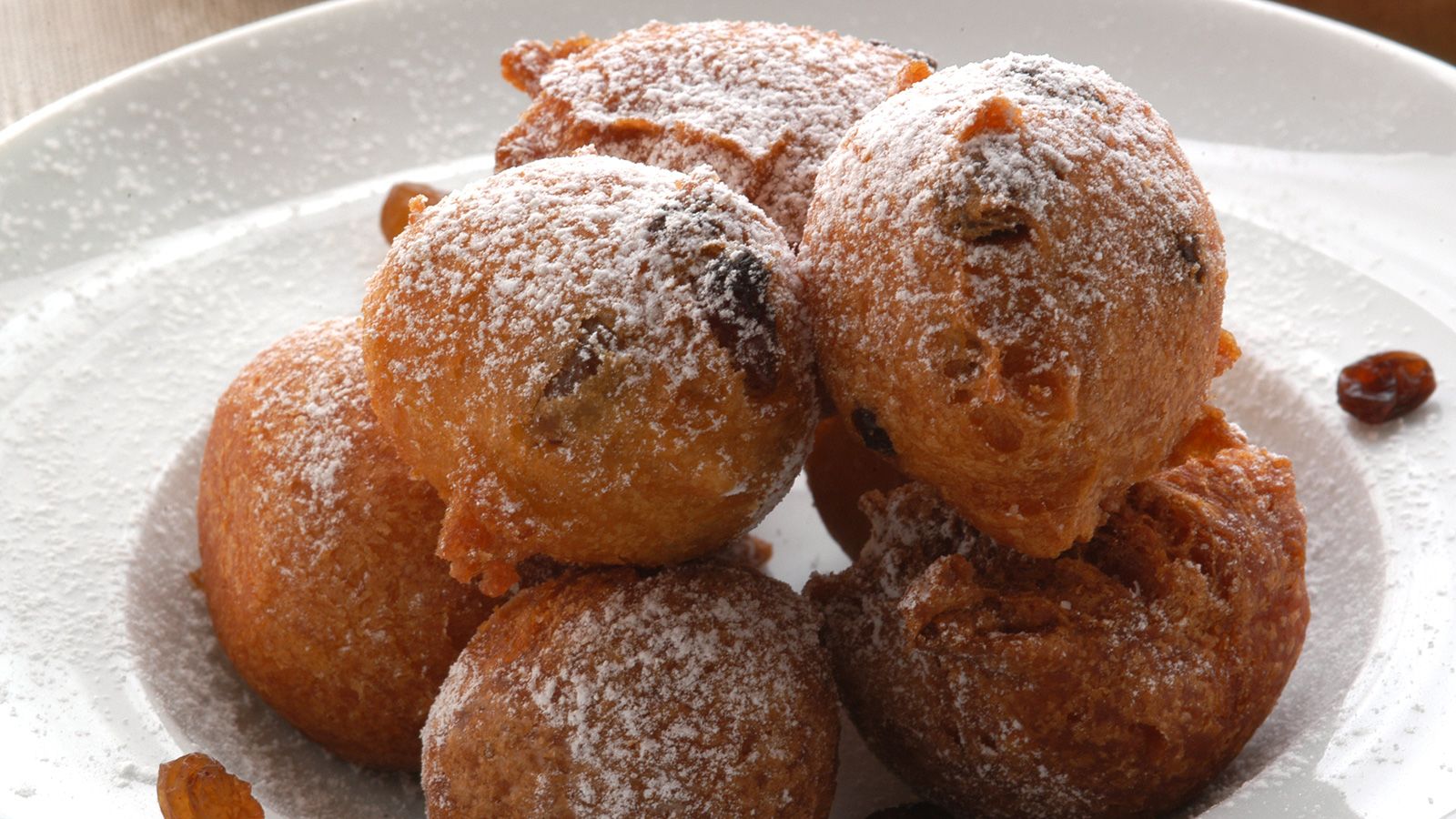 <strong>Festive and fried: </strong>A frittella veneziana, otherwise known as a fritola, is a fried ball of dough stuffed with pine nuts and raisins and dusted with sugar, made during the Carnevale period.
