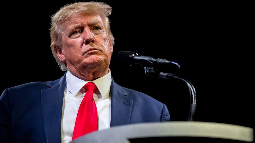 AUSTIN, TEXAS - MAY 14: Former U.S. President Donald Trump speaks during the American Freedom Tour at the Austin Convention Center on May 14, 2022 in Austin, Texas. The national event gathered conservatives from around the country to defend, empower and help promote conservative agendas nationwide. (Photo by Brandon Bell/Getty Images)
