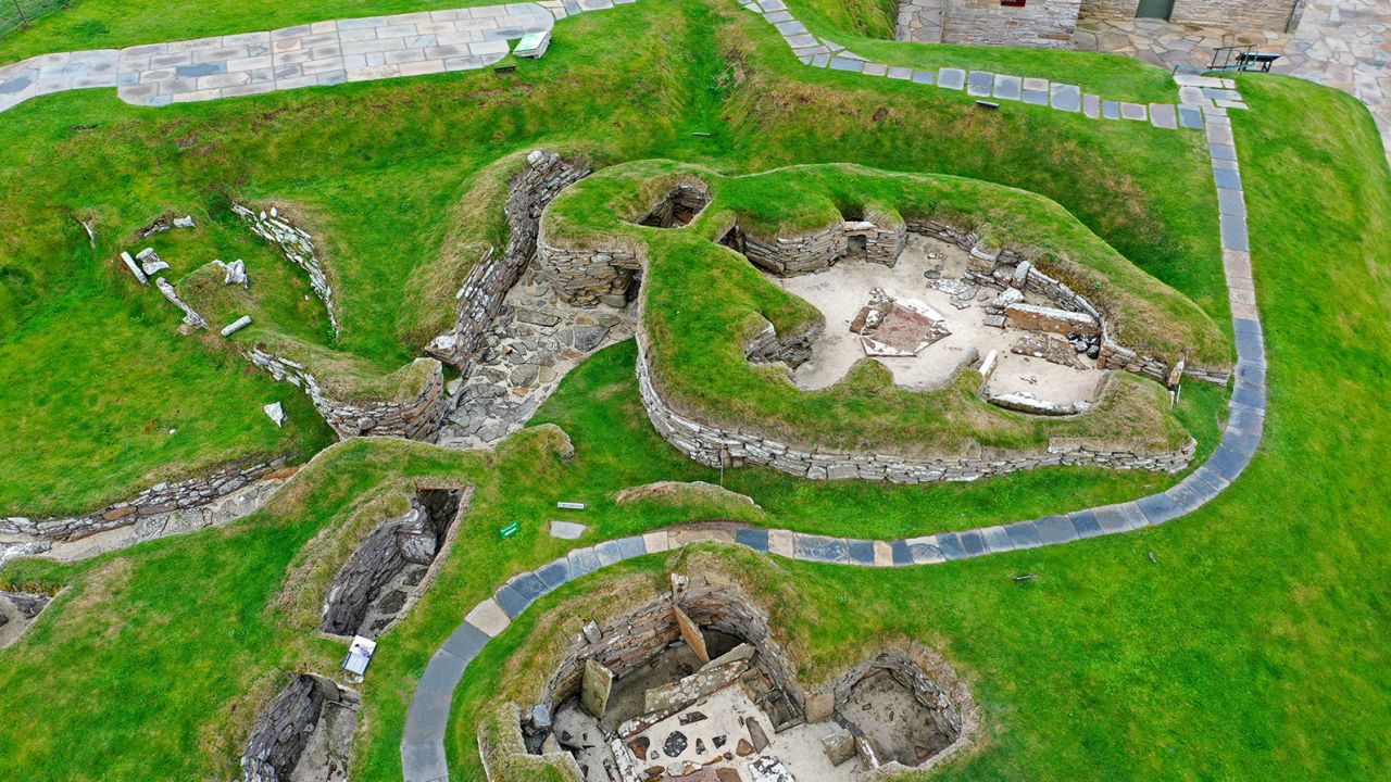 Anthony and Rachael first met at Skara Brae, a Neolithic settlement, on the northerly Orkney Islands, pictured here.