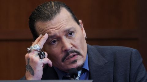 Johnny Depp testifying on Wednesday.