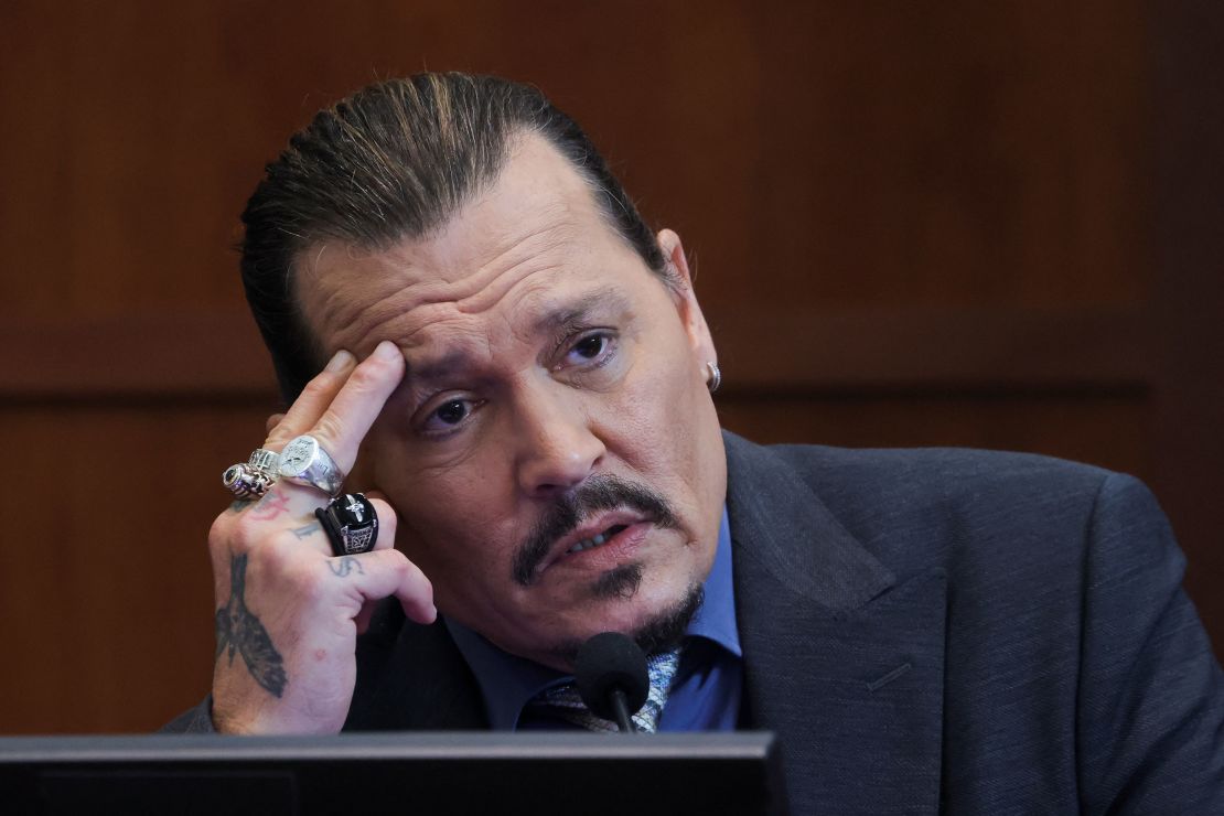 Johnny Depp testifying on Wednesday.
