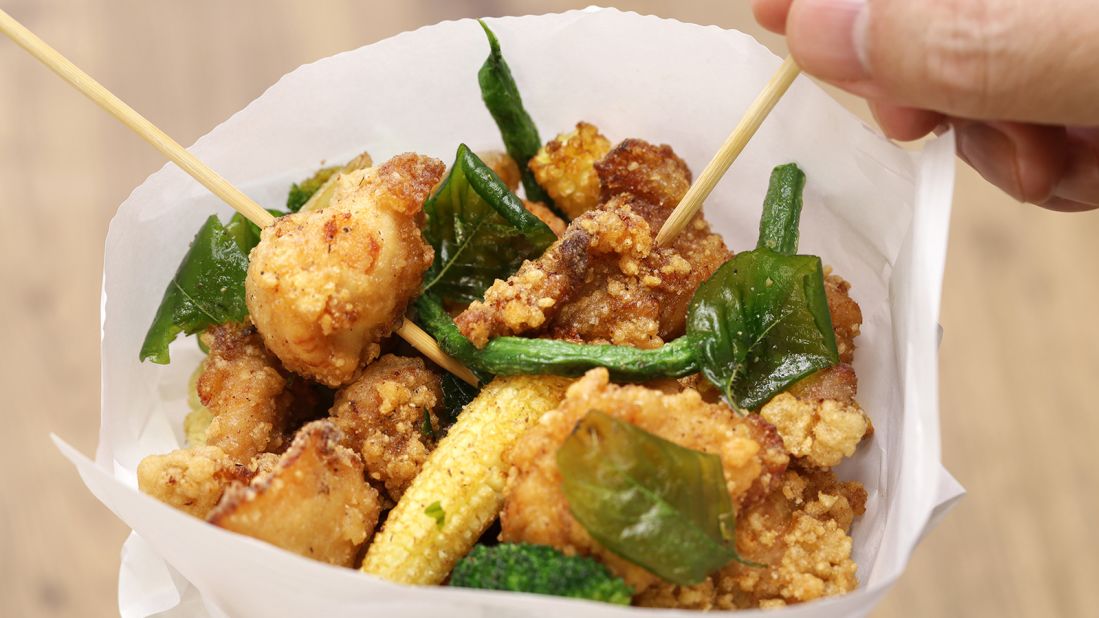 <strong>Salt & pepper fried chicken, Taiwan: </strong>Coated in sweet potato flour, then double-fried to add crunch and lock in moisture, this street food is easy to eat while wandering through the island's famous night markets.