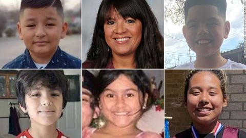 Family photos show six of those killed at Robb Elementary. Top row, left to right: Xavier Lopez, Eva Mireles and Jose Flores Jr. Bottom, left to right: Uziyah Garcia, Amerie Jo Garza and Lexi Rubio.