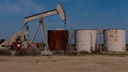 An orphan oil well outside Bakersfield, California, in 2020.