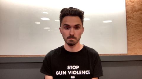 David Hogg, a school shooting survivor and one of the founders of the advocacy group March For Our Lives.