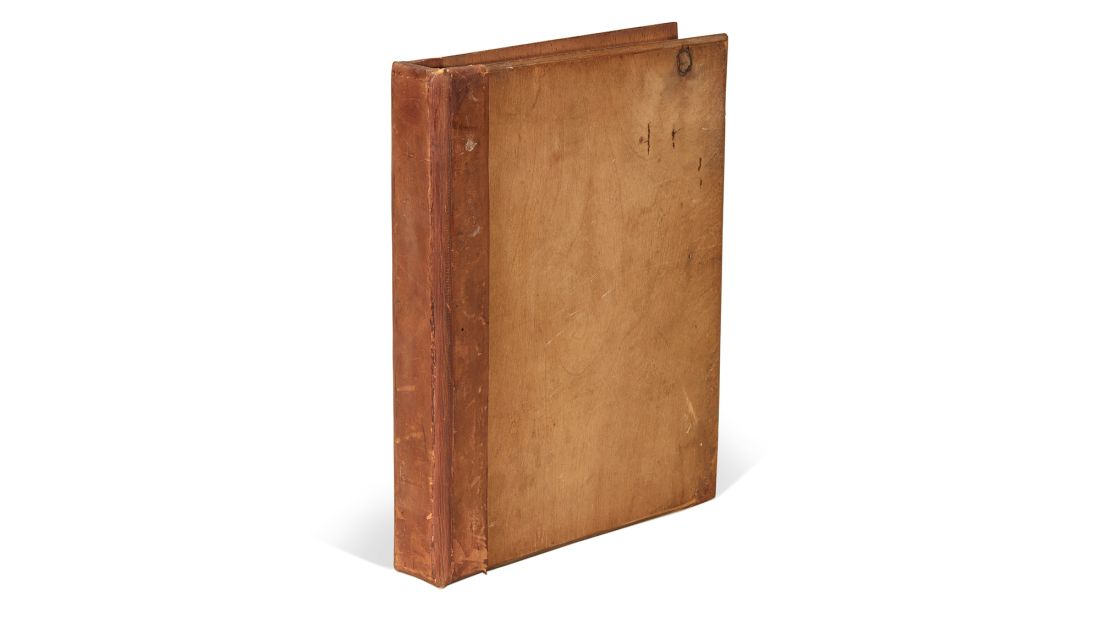 <strong>Material goods:</strong> The book wasn't printed on paper. Instead, they used wood from the packing crates and leather binding from horse harnesses.