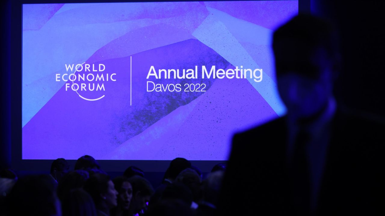 Attendees at a panel session on day three of the World Economic Forum in Davos, Switzerland, on May 25.