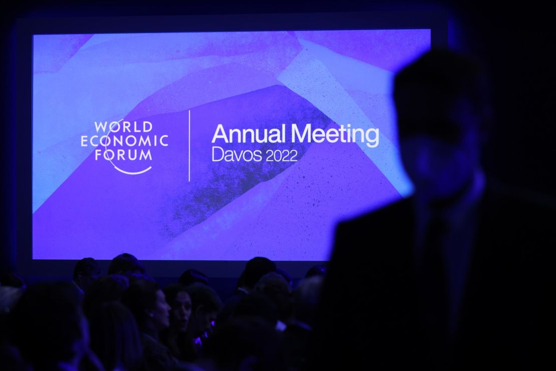 Attendees at a panel session on day three of the World Economic Forum in Davos, Switzerland, on May 25.